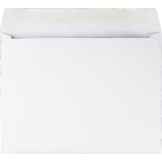 Quality Park Open-Side Booklet Envelope, #10 1/2, Hub Flap, Gummed Closure, 9 x 12, White, 100/Box