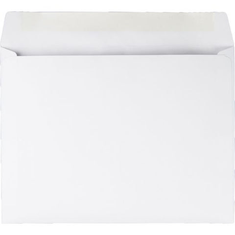 Quality Park Open-Side Booklet Envelope, #10 1/2, Hub Flap, Gummed Closure, 9 x 12, White, 100/Box