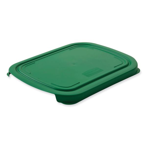 Rubbermaid Commercial Compost Bin Lid, For 3.3 and 5 gal Bins, 16.3w x 12.9d x 1.1h, Compost Green