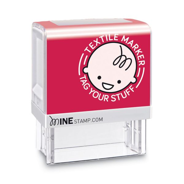 COSCO MINE Textile Stamp, 1.5" x 1.5", Black