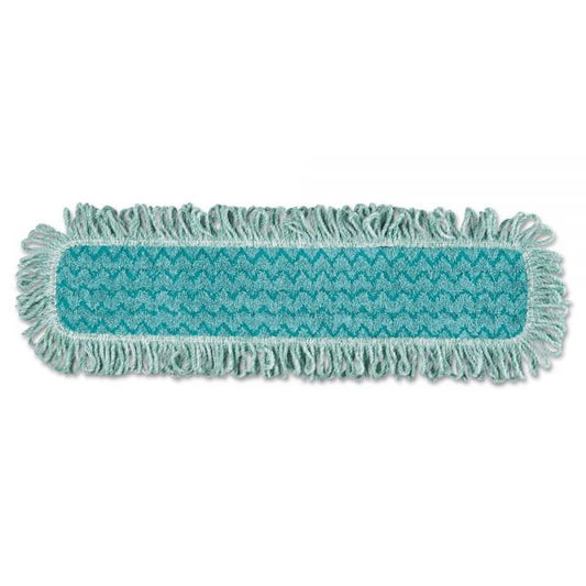 Rubbermaid Commercial HYGEN HYGEN Microfiber Fringed Dust Mop Pad, 24w x 9d, Green