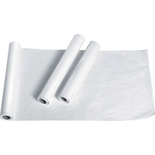 Medline Exam Table Paper, Deluxe Crepe, 21" x 125ft, White, 12 Rolls/Carton