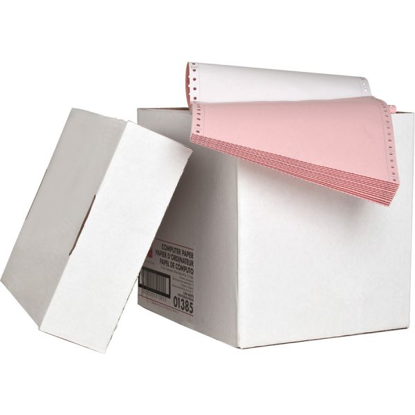 Sparco 3-Part Continuous Computer Paper 9 1/2" x 11" - 15 lb Paper Weight - White, Canary, Pink - 1,200/ Carton