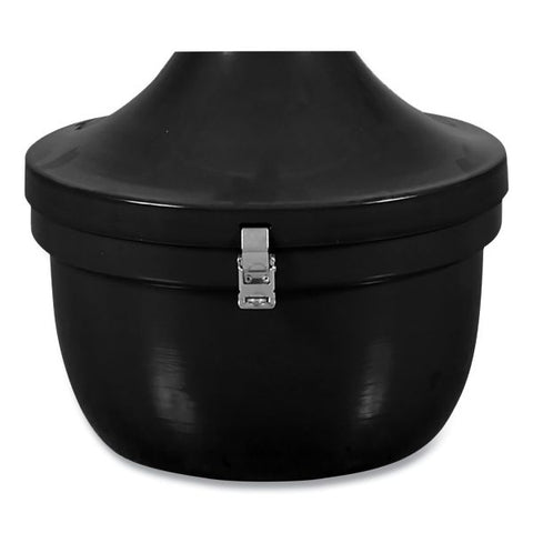 Ex-Cell Smokers' Oasis Receptacle, Round, Steel, 4.5gal, Black