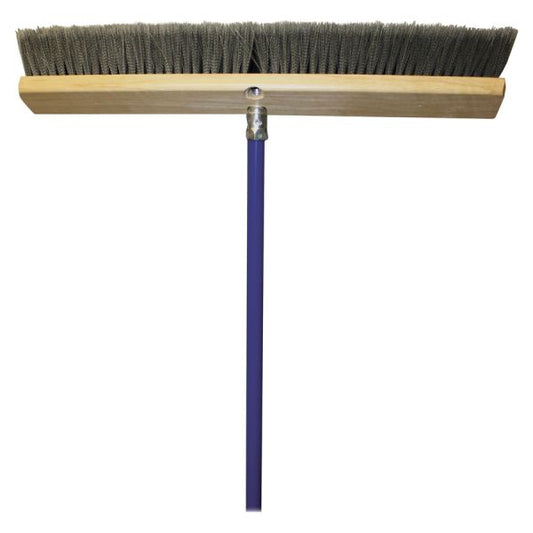 Genuine Joe 24" x 60" All Purpose Sweeper, GJO20129 24" Width - 60" Handle Length - Metal Handle - Gray