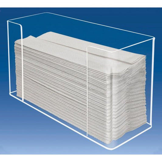 Kantek Acrylic C-Fold Dispenser 6.8" x 11.5" x 4.1" - Compatible With C-Fold & Multifold Towels - Acrylic - Clear