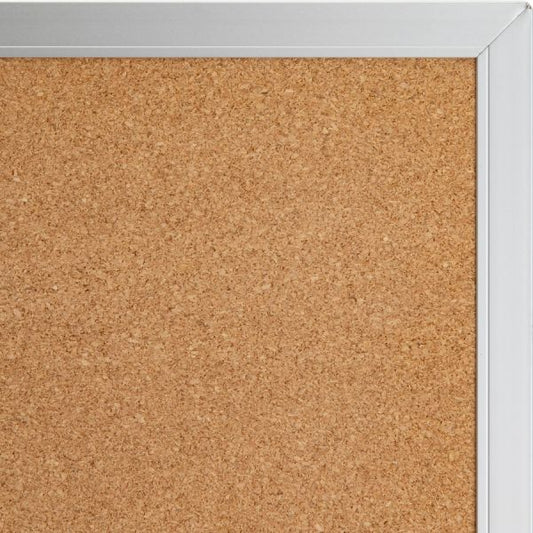 Lorell Aluminum Frame Cork Board 24" Height x 36" Width - Cork Surface - Long Lasting, Warp Resistant - Brown Aluminum Frame - 1 Each