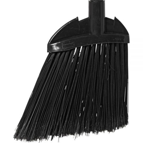 Rubbermaid Commercial Lobby Broom Polypropylene Bristle - 28" Handle Length - 7.5" Overall Length - Vinyl Handle - 6 / Carton - Black