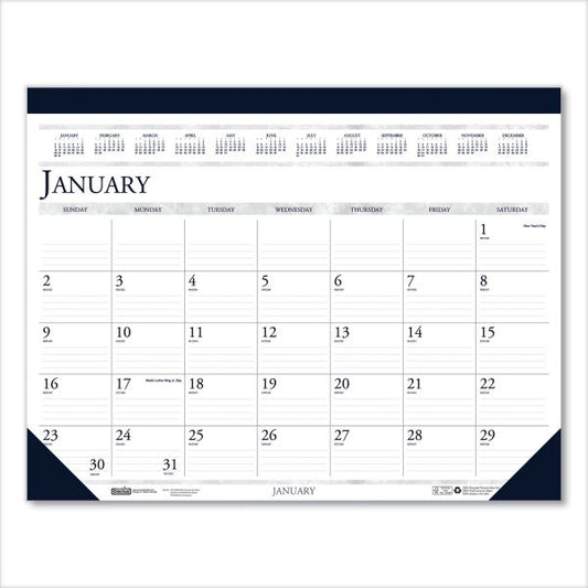 House of Doolittle Recycled Two-Color Monthly Desk Pad Calendar, 18 1/2 x 13, 2023 Calendar