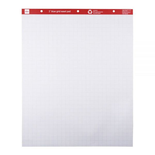 Easel Pads, 27" x 34", 1" Blue Grid, 50 Sheets, 30% Recycled, Pack Of 2