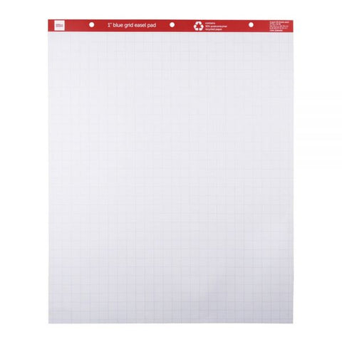 Easel Pads, 27" x 34", 1" Blue Grid, 50 Sheets, 30% Recycled, Pack Of 2