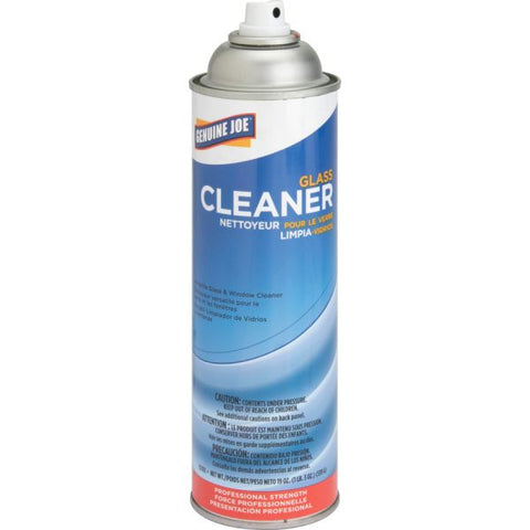 Genuine Joe Glass Cleaner Aerosol 19 oz Size - Aerosol - 12/ Carton