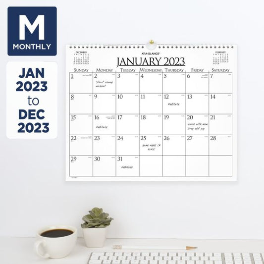 AT-A-GLANCE Business 2023 RY Monthly Wall Calendar, Medium, 15" x 12"