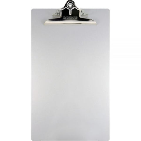 Saunders Recycled Aluminum Clipboard with High-Capacity Clip, 1" Clip Capacity, Holds 8.5 x 14 Sheets, Silver