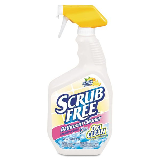 Arm & Hammer Scrub Free Soap Scum Remover, Lemon, 32oz Spray Bottle, 8/Carton