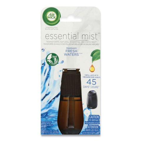 Air Wick Essential Mist Refill, Fresh Water Breeze, 0.67 oz Bottle, 6/Carton Fresh Water Breeze, 0.67 oz, 6/Carton