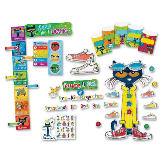 Teacher Created Resources Pete The Cat Bulletin Board Set Fun Theme/Subject - Acid-free - 2" Height x 18" Width x 30.25" Length - Multicolor - 1 / Set