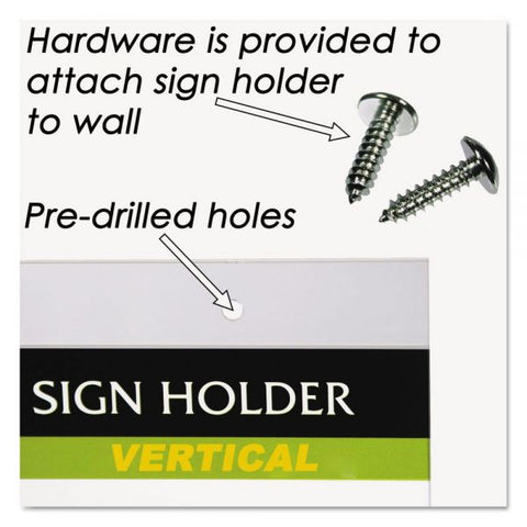 NuDell Clear Plastic Sign Holder, Wall Mount, 11 x 17