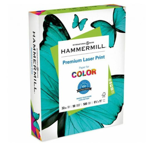 Hammermill Paper for Color 8.5x11 Inkjet, Laser Copy & Multipurpose Paper - White Letter - 8.50" x 11" - 32 lb - 500 Sheets/ Ream - 98 GE Brightness - White