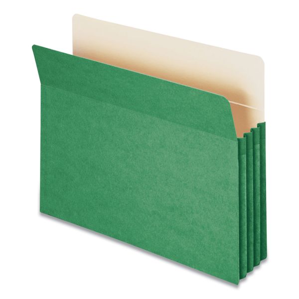 Smead Colored File Pockets, 3.5" Expansion, Letter Size, Green