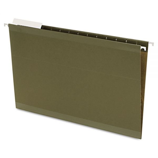 Pendaflex Reinforced Hanging File Folders, Legal Size, Standard Green, 25/Box