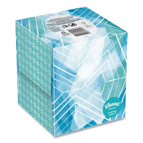 Kleenex Cooling Lotion Facial Tissue, 2-Ply, White, 45 Sheets/Box, 27 Boxes/Carton 3 Ply - 8.20" x 8.40" - White - Unscented, Absorbent - For Home, Office, School - 45 Per Box - 1 Each