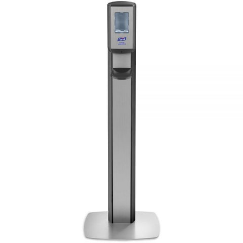 Purell Messenger CS8 Panel Floor Stand With Hand Sanitizer Dispenser, Graphite