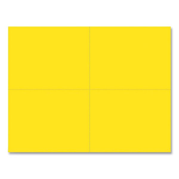 Great Papers! Printable Postcards, Inkjet, Laser, 110 lb, 5.5 x 4.25, Bright Yellow, 200 Cards, 4 Cards/Sheet, 50 Sheets/Pack