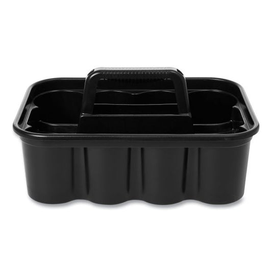 Rubbermaid Commercial Commercial Deluxe Carry Caddy, Eight Compartments, 15 x 7.4, Black