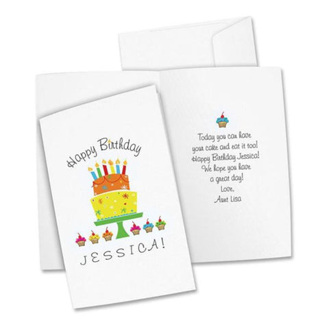 Avery Half-Fold Greeting Cards with Matching Envelopes, Inkjet, 85 lb, 5.5 x 8.5, Matte White, 1 Card/Sheet, 20 Sheets/Box