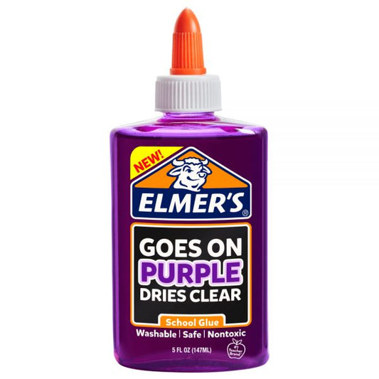 Elmer's Disappearing School Glue, Purple, 5 Oz