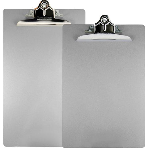 Saunders Recycled Aluminum Clipboard with High-Capacity Clip, 1" Clip Capacity, Holds 8.5 x 14 Sheets, Silver