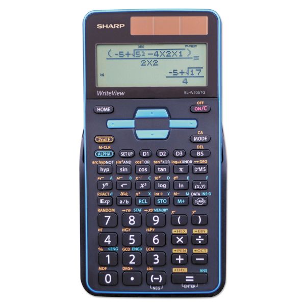 Sharp EL-W535TGBBL Scientific Calculator, 16-Digit LCD