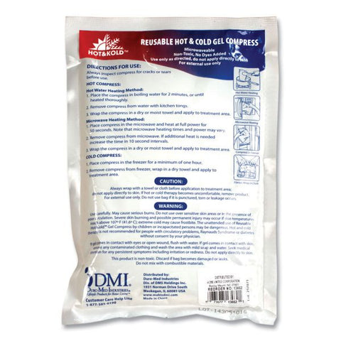 PhysiciansCare by First Aid Only Reusable Hot/Cold Pack, 8.63 x 8.63, White