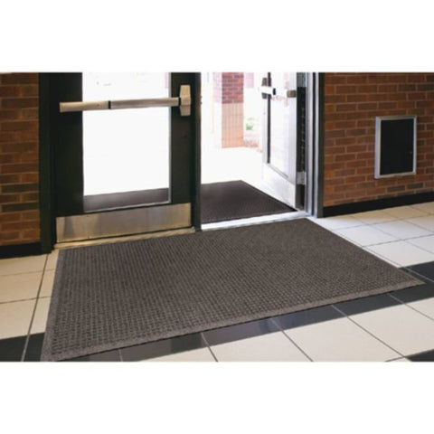 Genuine Joe Indoor Eternity Floor Mat 48" x 72" - Plastic, Rubber - Charcoal Gray