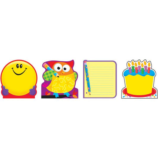 Trend Everyday Favorites Variety Pack Notepads 5" x 5" - Square - Multicolor - Acid-free, Adhesive - 4 / Pack