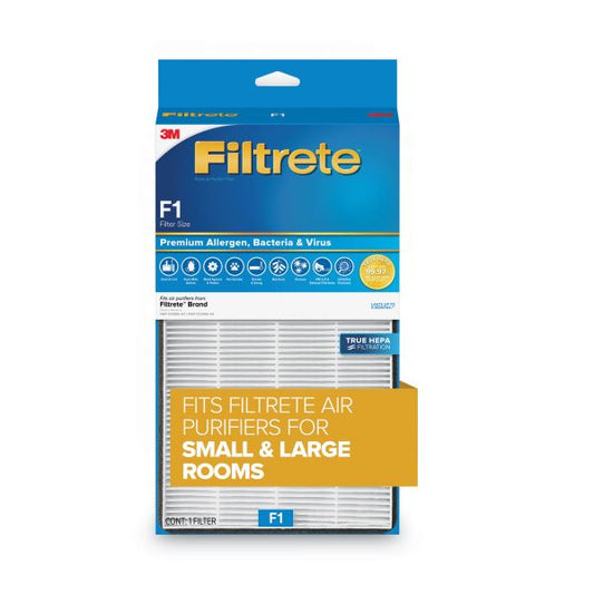 Filtrete Premium True HEPA Room Air Purifier Filter, 7.3 x 13.86, 4/Carton