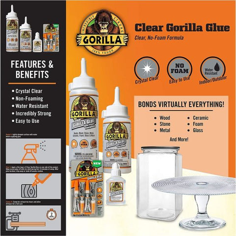 Gorilla Clear Glue 3.75 fl oz - 1 Each - Clear