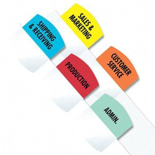 Redi-Tag Laser Printable Index Tabs, 1/5-Cut Tabs, Assorted Colors, 1.13" Wide, 375/Pack