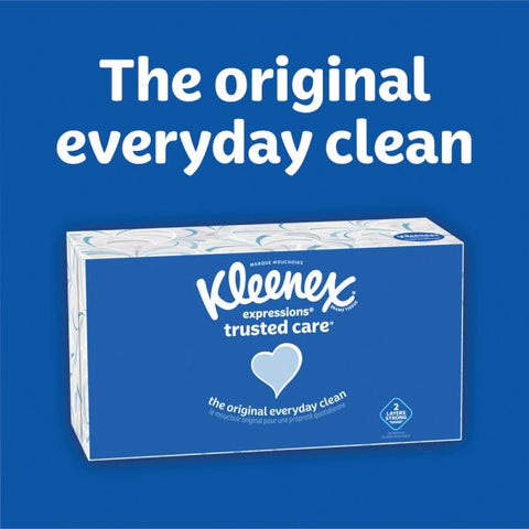 Kleenex Trusted Care 2-Ply Tissues, 8-7/16" x 8-1/2", White, 160 Tissues Per Box, Pack Of 3 Boxes