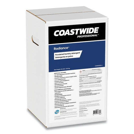 Coastwide Professional Radiance Powdered Laundry Detergent, Citrus Violet Scent, 50 lb Box