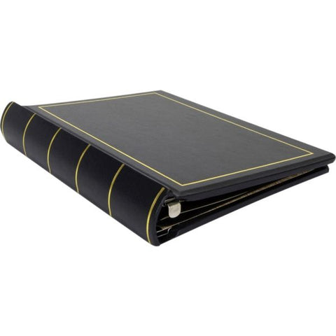 Wilson Jones Looseleaf Corporation Minute Book, 1 Subject, Unruled, Black/Gold Cover, 11 x 8.5, 250 Sheets