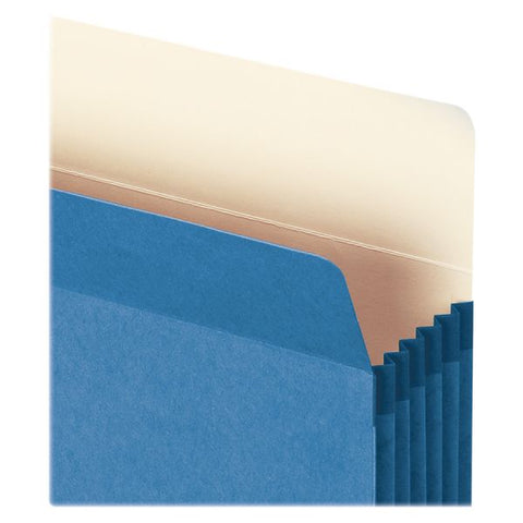 Smead 74235 Blue Colored File Pocket Legal Size - Straight Tab Cut - 5.25" Expansion - Manila Stock - Blue - 1 Each