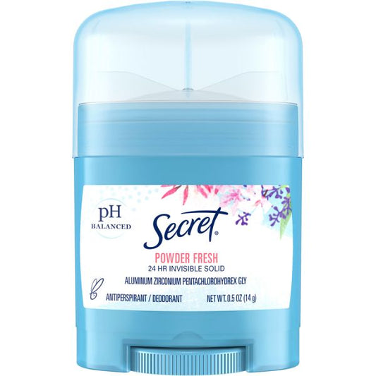 Secret Powder Fresh Deodorant Stick - 0.50 oz - Powder Fresh - 24 / Carton - Odor Neutralizer