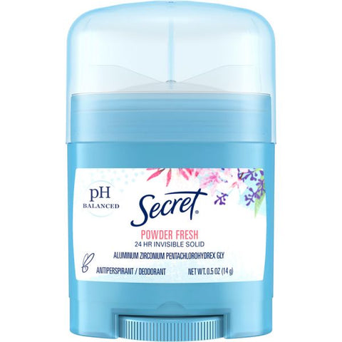 Secret Powder Fresh Deodorant Stick - 0.50 oz - Powder Fresh - 24 / Carton - Odor Neutralizer