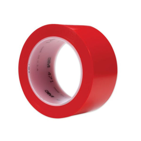 3M Vinyl Floor Marking Tape 471, 2" x 36 yds, Red