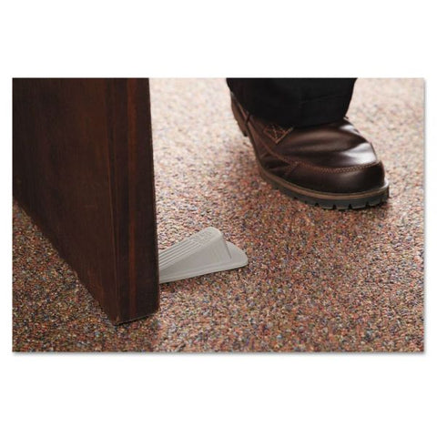 Master Caster Big Foot Doorstop, No Slip Rubber Wedge, 2.25w x 4.75d x 1.25h, Beige