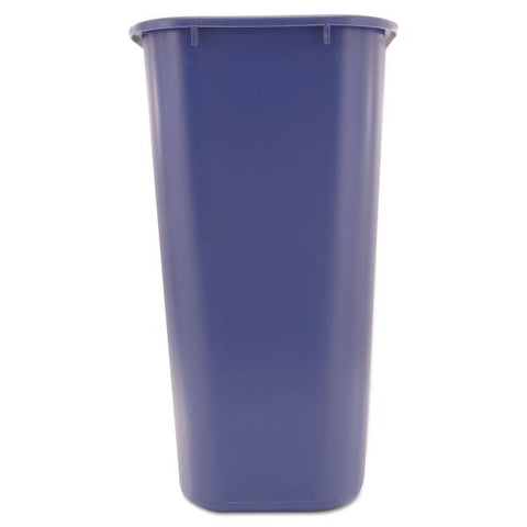 Rubbermaid Deskside Recycling Container 11" x 15.2" x 19.9" - 10 Gallon Capacity - Plastic - Blue