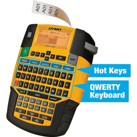 DYMO Rhino 4200 Basic Industrial Handheld Label Maker, 1 Line, 4.06 x 8.46 x 2.24