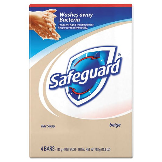 Safeguard Deodorant Bar Soap, Light Scent, 4 oz, 48/Carton